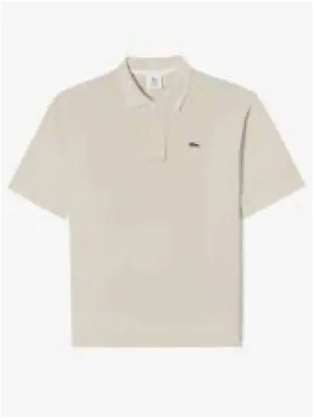 Men s French Regular Fit Basic Short Sleeve Polo Melange Cream - LACOSTE - BALAAN 1