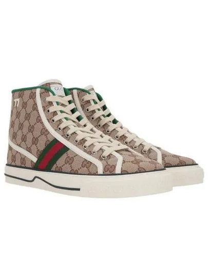 Tennis 1977 GG Canvas High-Top Sneakers Beige - GUCCI - BALAAN 2