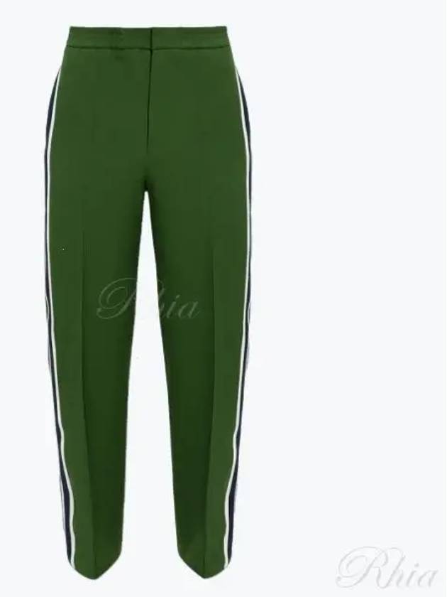 Striped Color Combination Track Pants Green - AMI - BALAAN 2