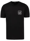 Prism Logo Short Sleeve T-Shirt Black - CP COMPANY - BALAAN 2