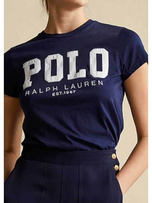 Women's Polo Logo Short Sleeve TShirt Navy - POLO RALPH LAUREN - BALAAN 2