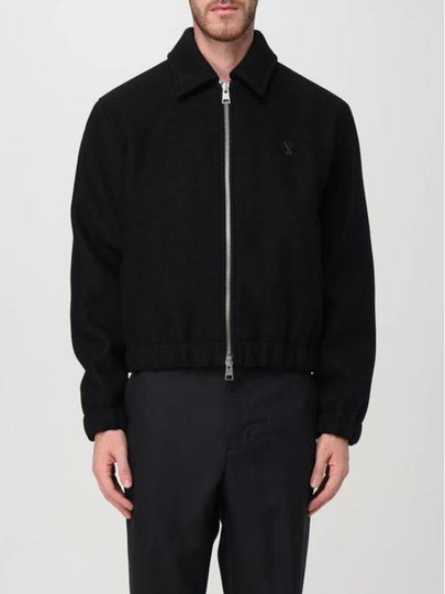 De Coeur Zip-Up Jacket Black - AMI - BALAAN 2