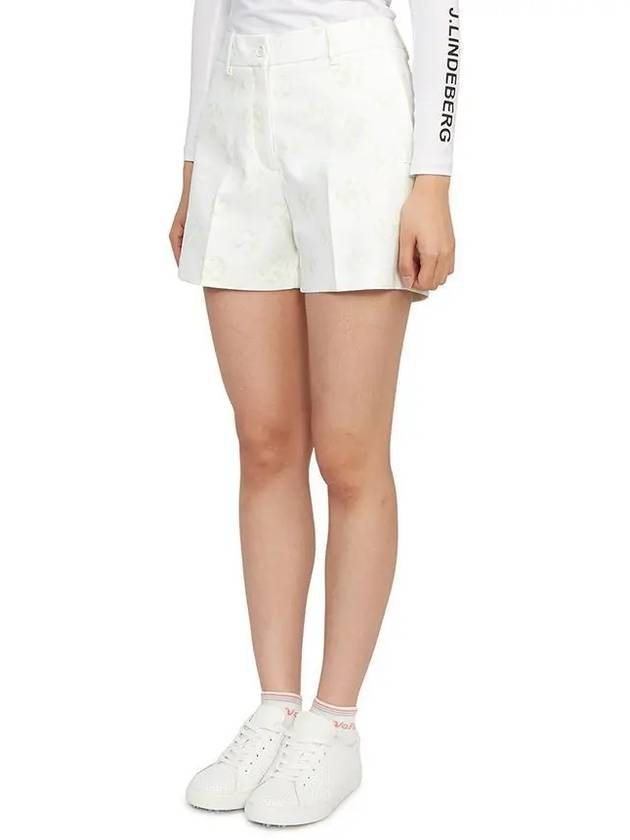 Women's Gwen Print Golf Shorts White - J.LINDEBERG - BALAAN 2