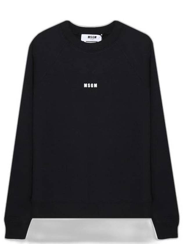 Micro Logo Print Sweatshirt Black - MSGM - BALAAN 2