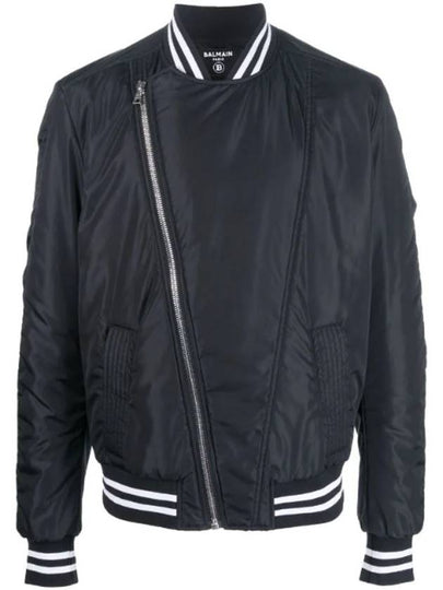 Back Logo Print Bomber Jacket Black - BALMAIN - BALAAN 2