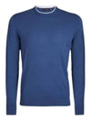 Men's Crew Neck Merino Wool Blend Sweater Blue - G/FORE - BALAAN 2