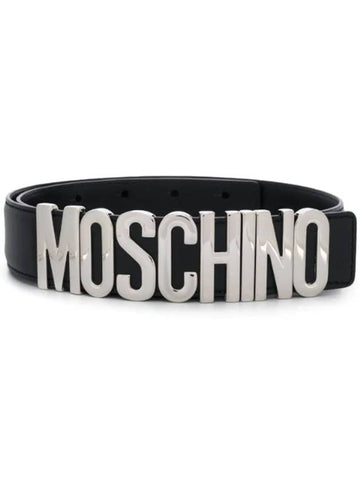 Logo Plaque Belt A80078001 - MOSCHINO - BALAAN 1