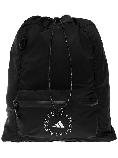 By Stella McCartney Logo Print Gym Sack Backpack Black - ADIDAS - BALAAN 2