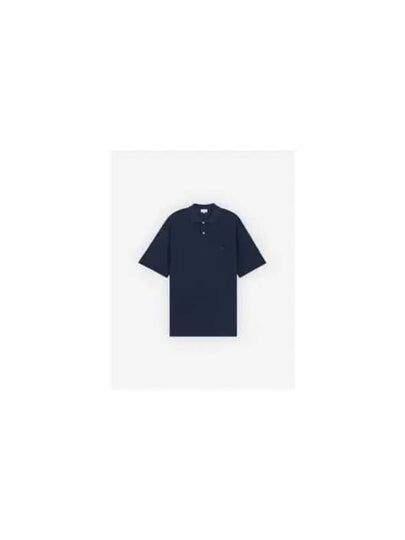 Bold Fox Head Patch Oversized Polo Shirt Navy - MAISON KITSUNE - BALAAN 2