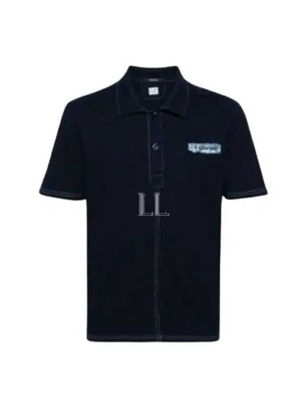 Indigo Jersey Polo Shirt Navy - CP COMPANY - BALAAN 2