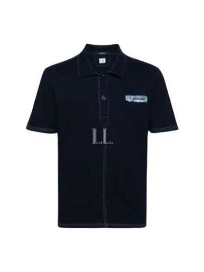 Indigo Jersey Polo Shirt Navy - CP COMPANY - BALAAN 2