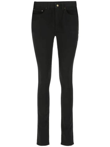 High Rise Denim Skinny Jeans Black - SAINT LAURENT - BALAAN 1