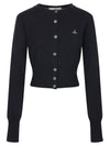 Bea Cropped Cardigan Black - VIVIENNE WESTWOOD - BALAAN 3