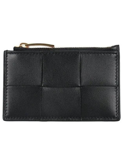 Intrecciato Zipper Card Wallet Black - BOTTEGA VENETA - BALAAN 2