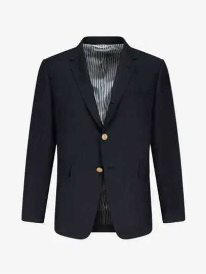 Super 120S Wool Twill Single Breasted Classic Jacket Navy - THOM BROWNE - BALAAN 2