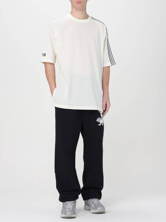 3 Stripe Short Sleeve T-Shirt Off White - Y-3 - BALAAN 3