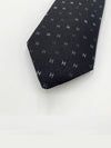 H Scintillant Silk Tie Noir Gris - HERMES - BALAAN 5