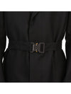 Logo Buckle Wool Single Coat Black - DIOR - BALAAN 10