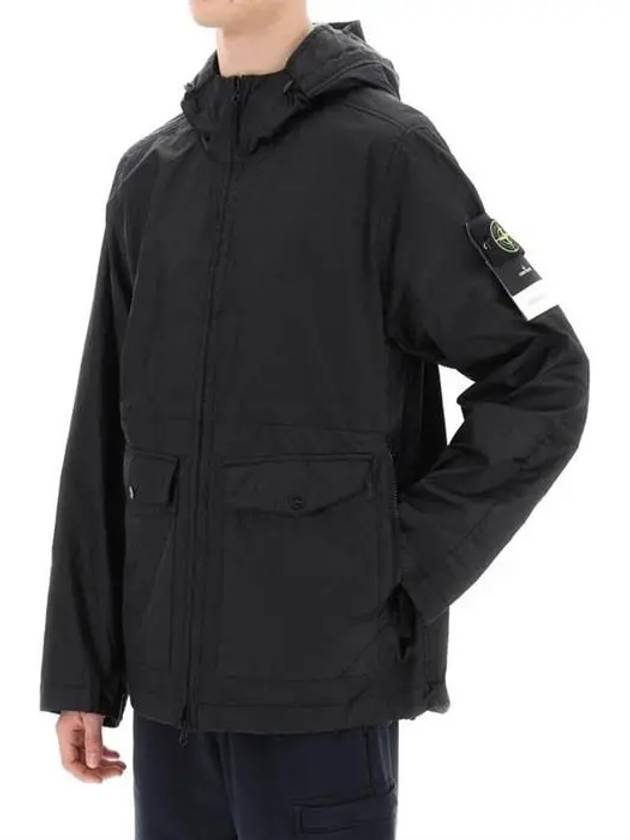 Membrana 3L TC Hooded Jacket Black - STONE ISLAND - BALAAN 3