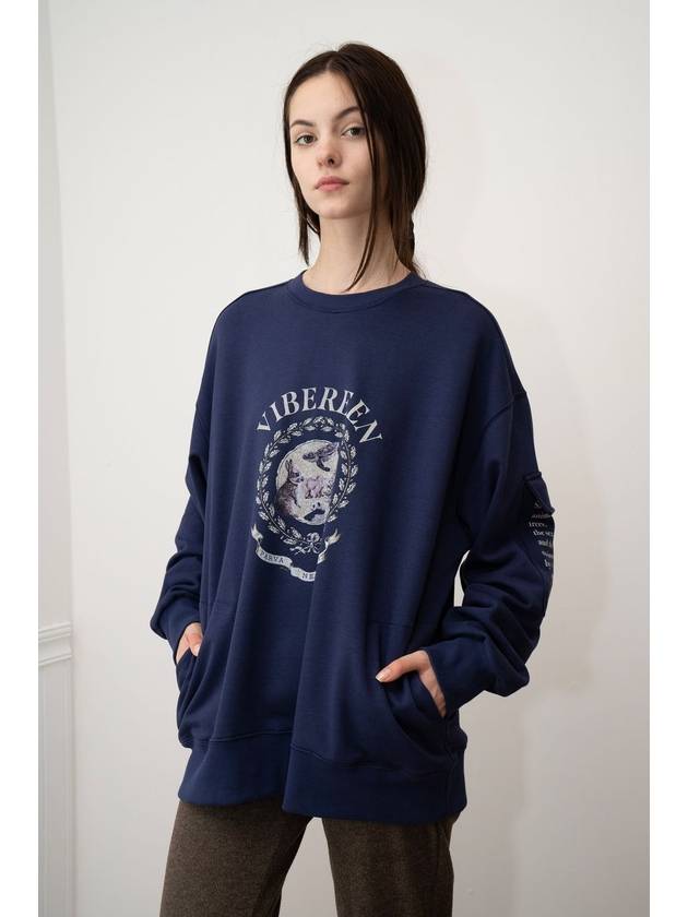 Animal recycle MTMnavy Animal recycling sweatshirt Navy - VIBEREEN - BALAAN 7