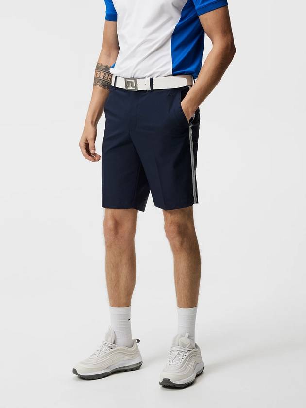 Luxury Line Golf Shorts Stuart Striped Shorts JL NAVY - J.LINDEBERG - BALAAN 1