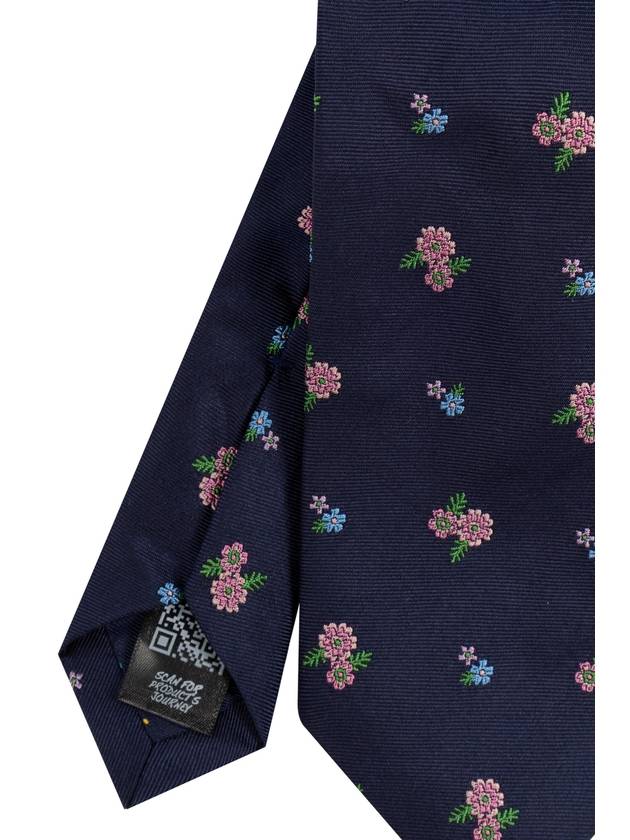 Paul Smith Silk Tie, Men's, Navy Blue - PAUL SMITH - BALAAN 3