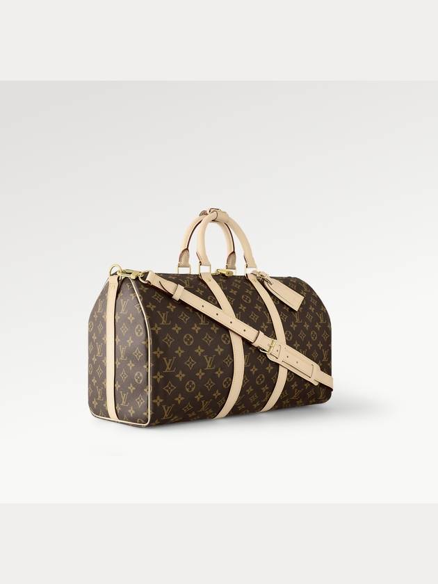 Keepall Bandouliere Monogram Duffel Bag Brown - LOUIS VUITTON - BALAAN 3