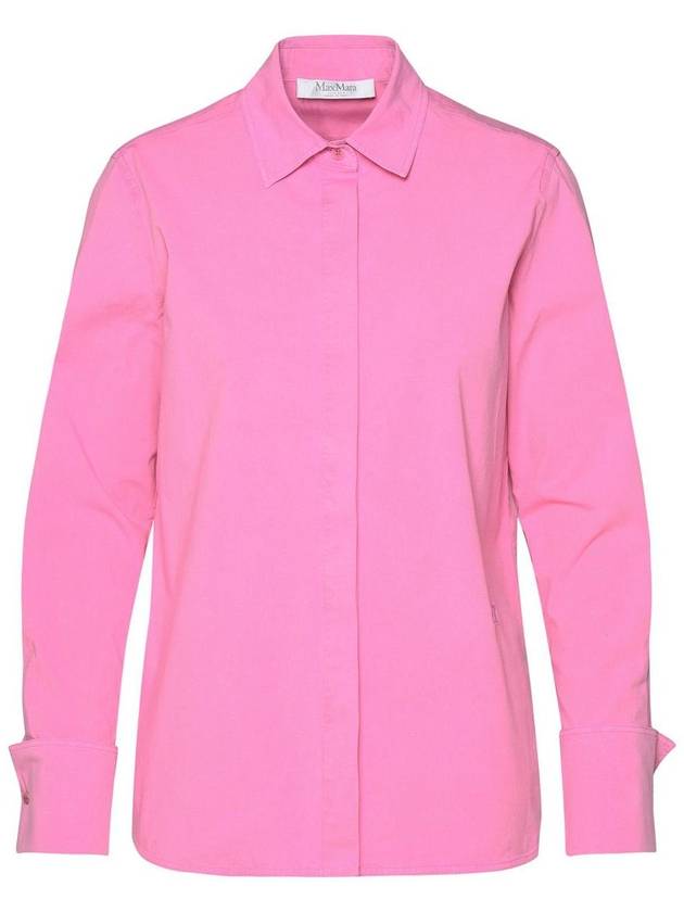 Max Mara 'Francia' Pink Cotton Shirt - MAX MARA - BALAAN 1