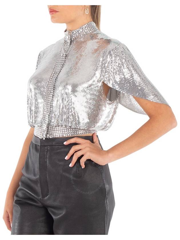 Rabanne Ladies Silver Chainmail Crop Top, Brand Size 36 (US Size 4) - PACO RABANNE - BALAAN 2