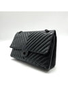 Vintage 2 55 Large Chevron Black Shoulder Bag - CHANEL - BALAAN 3