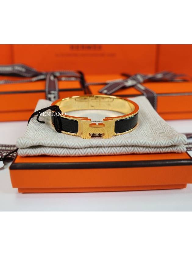 Click Ash Bracelet PM Gold Black H700001F - HERMES - BALAAN 1