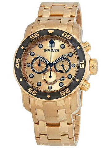 Invicta Pro Diver Gold-tone Dial Men's Chronograph Watch ILE0072A - INVICTA - BALAAN 1