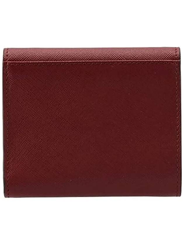 Saffiano Two-Tone Half Wallet Red - MARNI - BALAAN 4