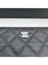 Large Classic Caviar Silver Logo Clutch Bag Black - CHANEL - BALAAN 6