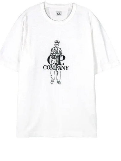 1020 Jersey British Sailor Short Sleeve T-Shirt White - CP COMPANY - BALAAN 2