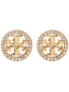 Miller Crystal Stud Earrings Gold - TORY BURCH - BALAAN 3