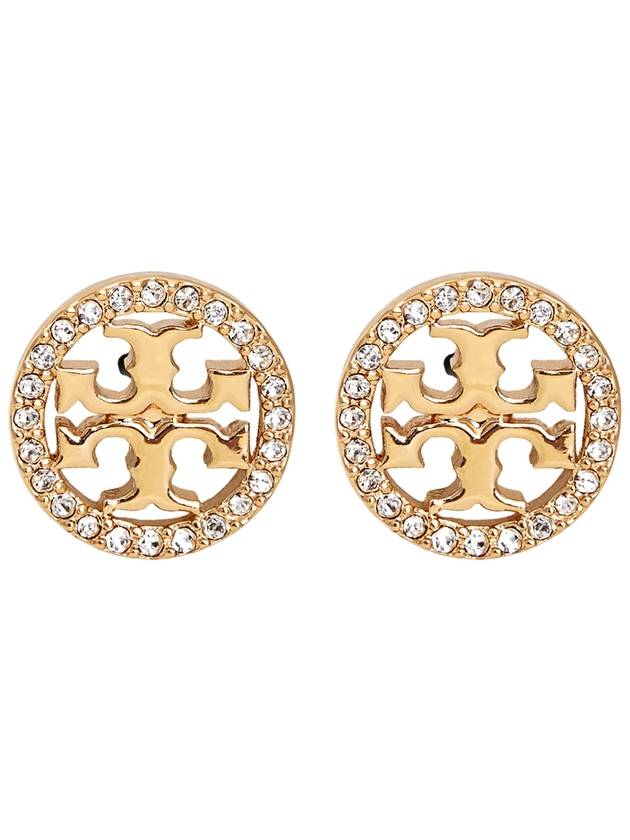 Miller Crystal Stud Earrings Gold - TORY BURCH - BALAAN 3