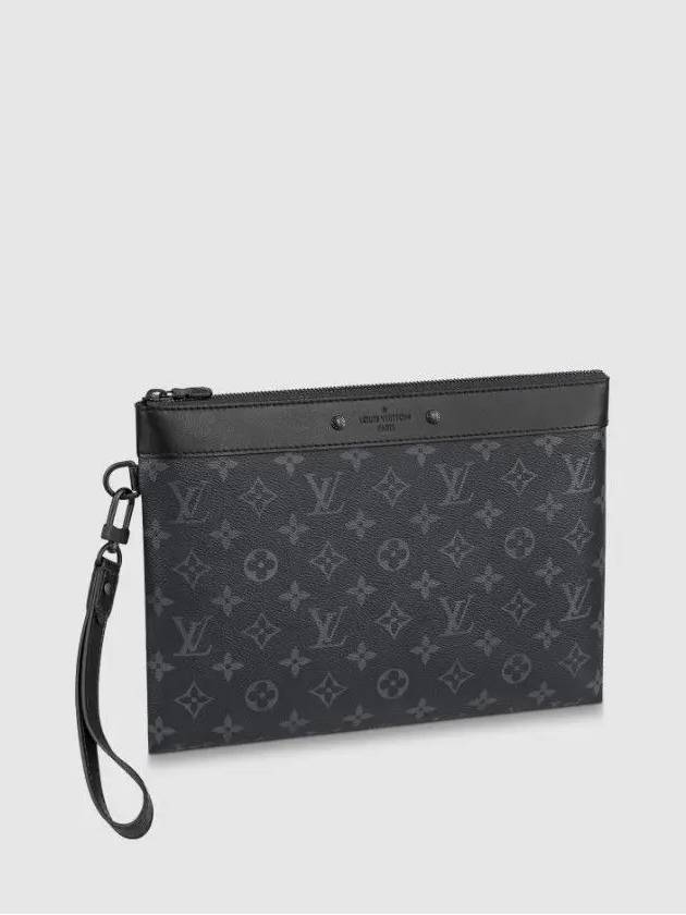 Louis Vuitton Monogram Eclipse Pochette Clutch Bag Black - LOUIS VUITTON - BALAAN 2