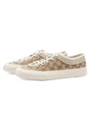 GG Canvas Low Top Sneakers Beige - GUCCI - BALAAN 4