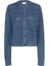 Hemp Basket Weave Knit Cardigan Blue - MAISON MARGIELA - BALAAN 2