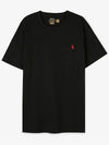 Men's Embroidered Pony Short Sleeve T-Shirt Black - POLO RALPH LAUREN - BALAAN 3