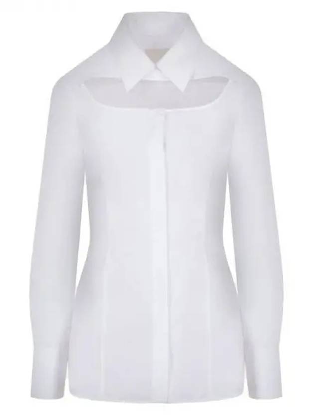 Cut out detail cotton slim shirt 271838 - GIVENCHY - BALAAN 1