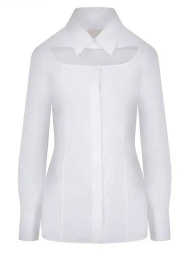 Cut out detail cotton slim shirt 271838 - GIVENCHY - BALAAN 1