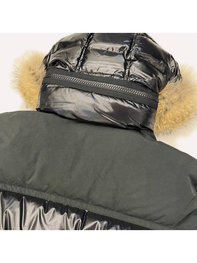 Men's Frey Fur Hood Padded Black - MONCLER - BALAAN 7