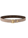 Pretty LV 30MM Reversible Leather Belt Beige Brown - LOUIS VUITTON - BALAAN 1