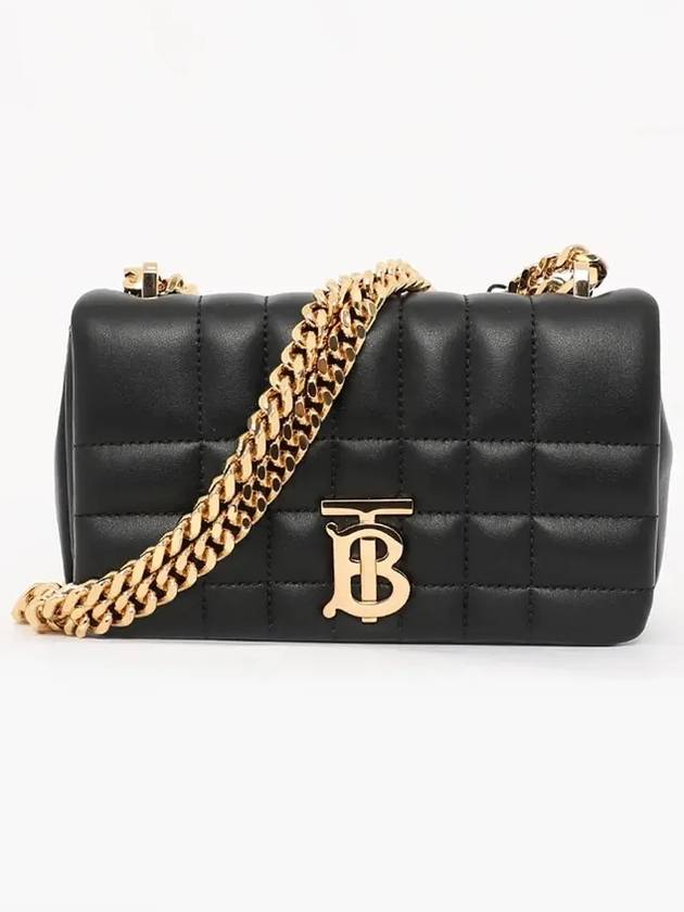 Quilted Lula Mini Leather Cross Bag Black - BURBERRY - BALAAN 3