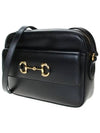 Horsebit 1955 Gold Plated Small Cross Bag Black - GUCCI - BALAAN.