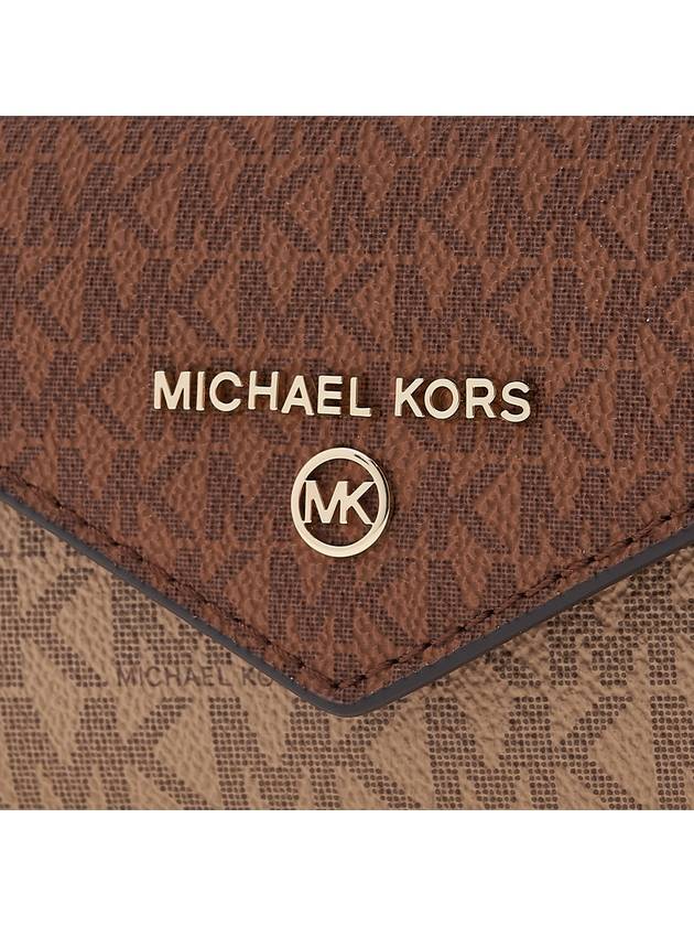 Jet Set Two-Tone Signature Logo Tri-Fold Half Wallet Camel - MICHAEL KORS - BALAAN 7