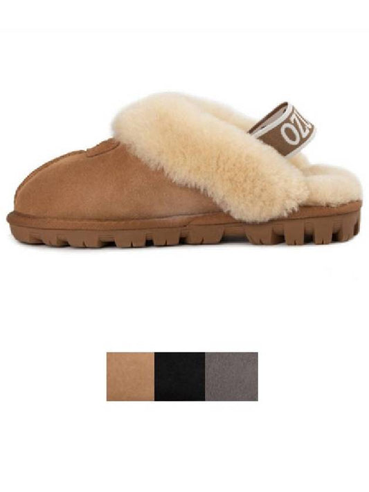 Coquette Elastic Backstrap Slippers Chestnut - OZWEAR UGG - BALAAN 2