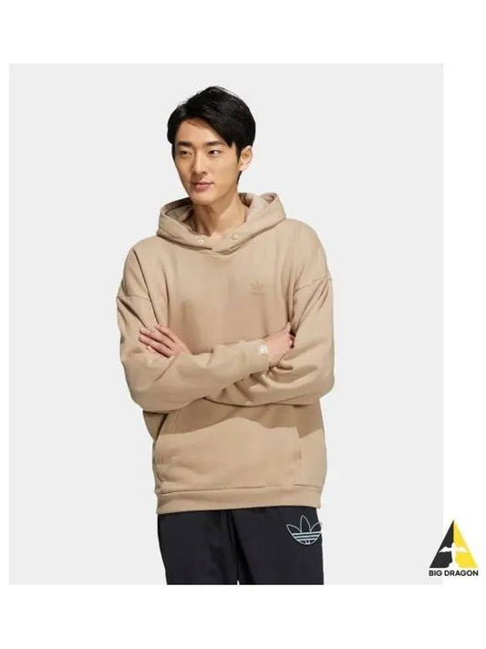 Essentials Button Hoodie Beige - ADIDAS - BALAAN 2